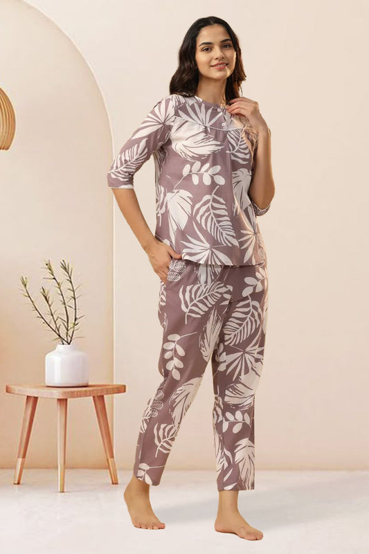 Lilac Floral Printed Co-ord Set