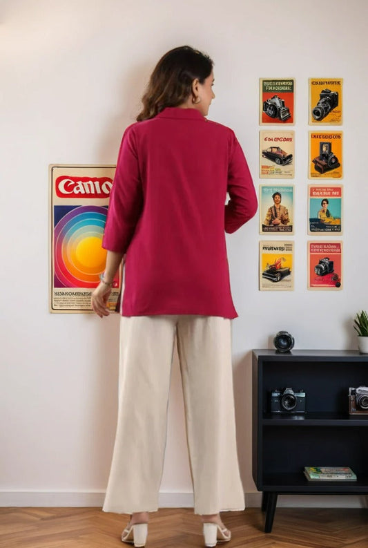 Co-ord Set Embroidery Top with Palazzo