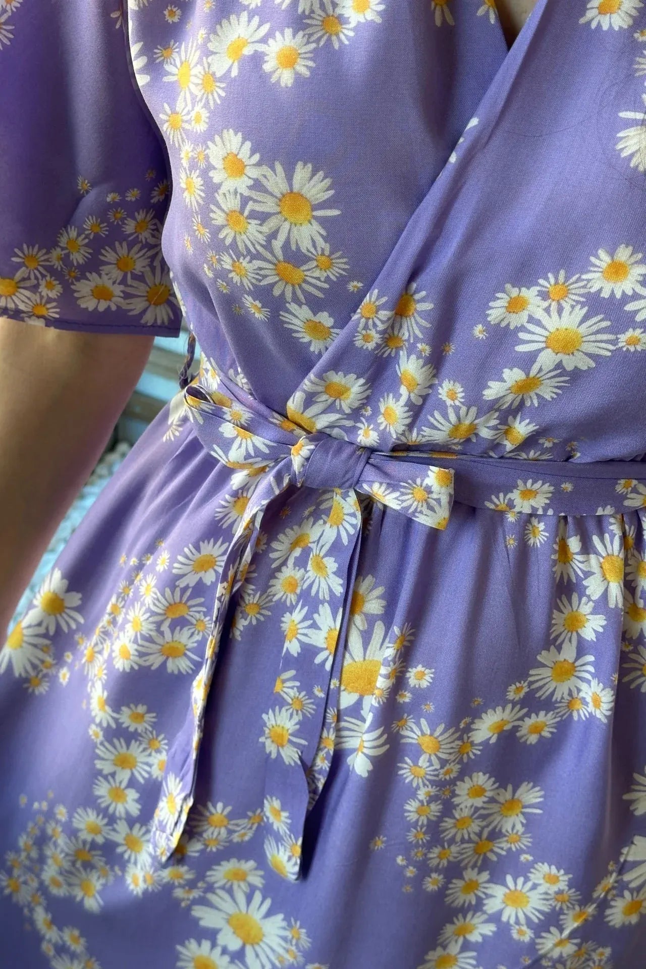 Lavender Double Breasted Daisy Dress