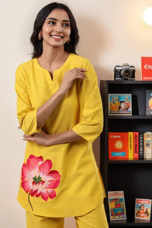 Yellow Floral Co-Ord Set