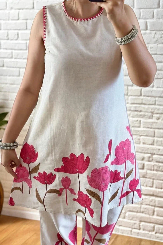 Pink Panel Printed Co-Ord Set