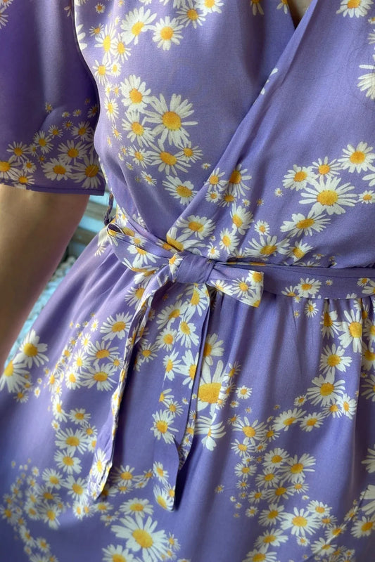 Lavender Double Breasted Daisy Dress
